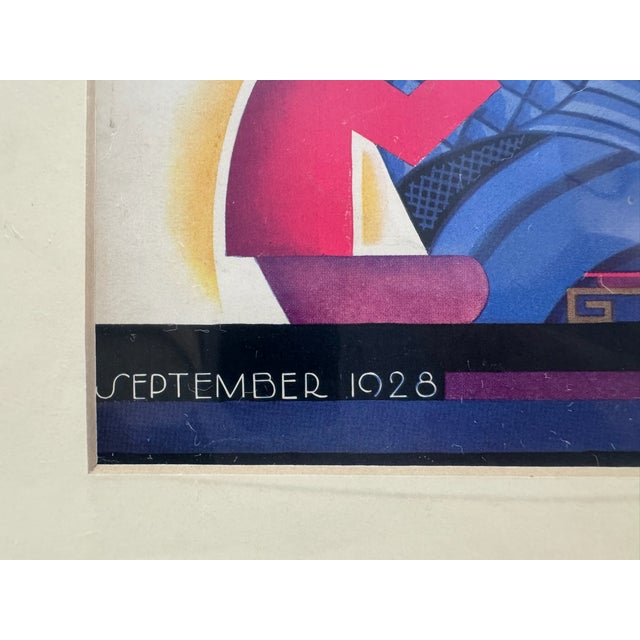 Art Deco 1928 Original Asia Magazine Cover, September, Frank McIntosh, Art Deco, Matted For Sale - Image 3 of 6