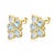 Nina Zhou Aquamarine Moonstone Diamond Cluster Earrings in 14k Yellow Gold - a Pair For Sale - Image 11 of 11