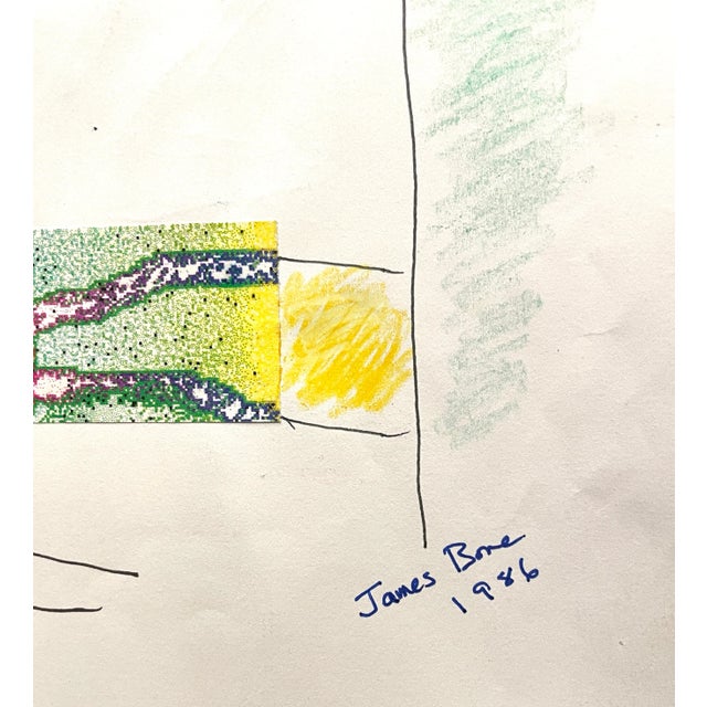 1986 Male Nude Collage & Watercolor by James Bone For Sale - Image 4 of 6