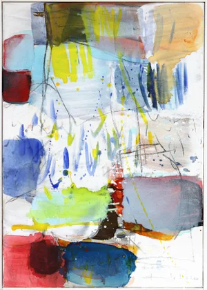 "Evening Shade" Contemporary Original Abstract Acrylic Painting by Greet Helsen