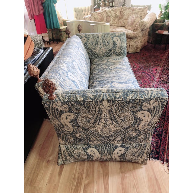 1970s Vintage Blue and White Down Stuffed Baker Sofas a Pair Chairish
