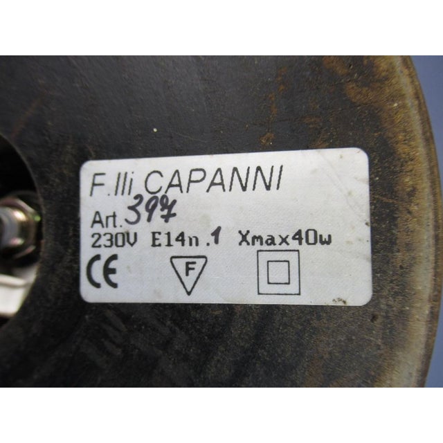 Brown Abat Jour Liberty Table Lamp by F.lli Capanni, 1950s For Sale - Image 8 of 9