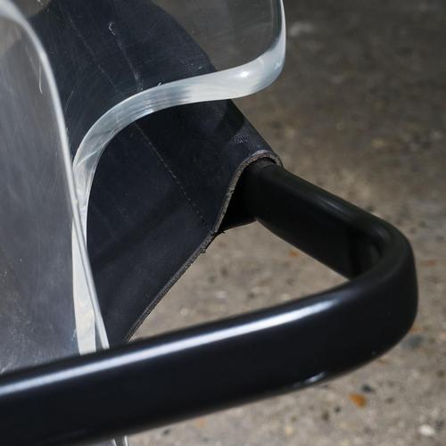 Cantilever Lounge Chairs in Acrylic, Leather and Steel by Paolo Tilche for Arform Brasil, 1970s, Set of 2 For Sale - Image 11 of 13