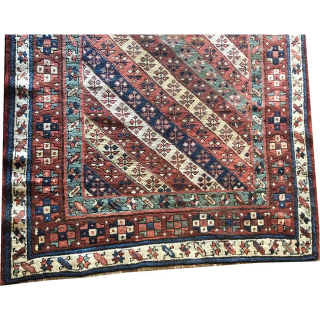 Contemporary Stripe Pattern 3' X 13' Caucasian Gendge Runner Rug For Sale - Image 3 of 7