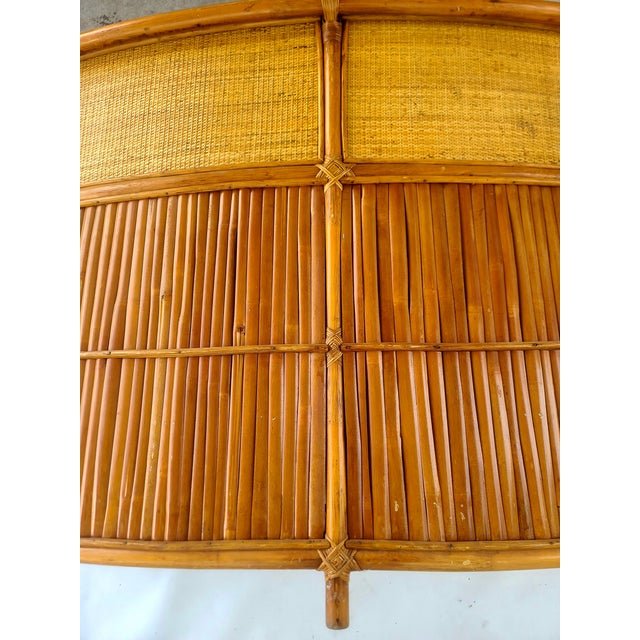 Sienna Vintage Bamboo Cane Curved Tiki Bar For Sale - Image 8 of 10