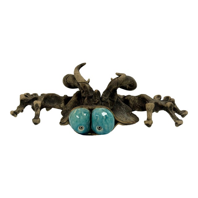 Vintage Richard Marshall Stoneware Flying Woo Creature 1981 For Sale