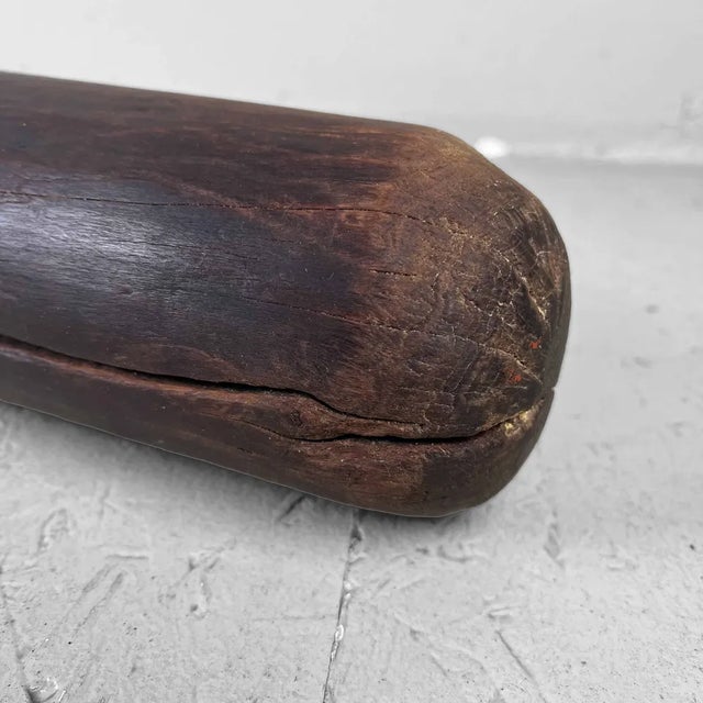 Large Antique Japanese Wooden Mochigome Stamper, 1920s For Sale - Image 11 of 13