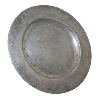 Rare Antique 18th Century Master Benjamin Foster Forged Pewter Dinner Plate Dish For Sale