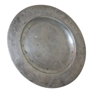 Rare Antique 18th Century Master Benjamin Foster Forged Pewter Dinner Plate Dish