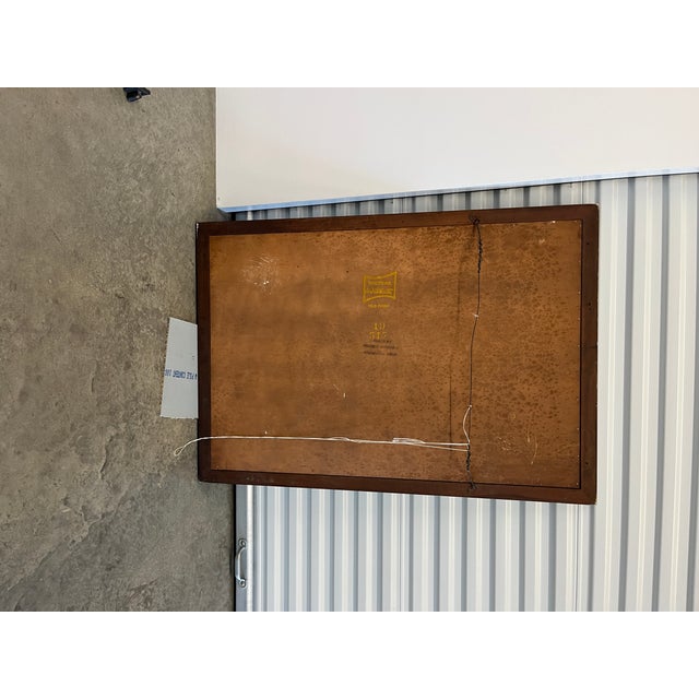 Willett Furniture Solid Cherry Rectangular MCM Mirror Willett 5 X 3 For Sale - Image 4 of 4
