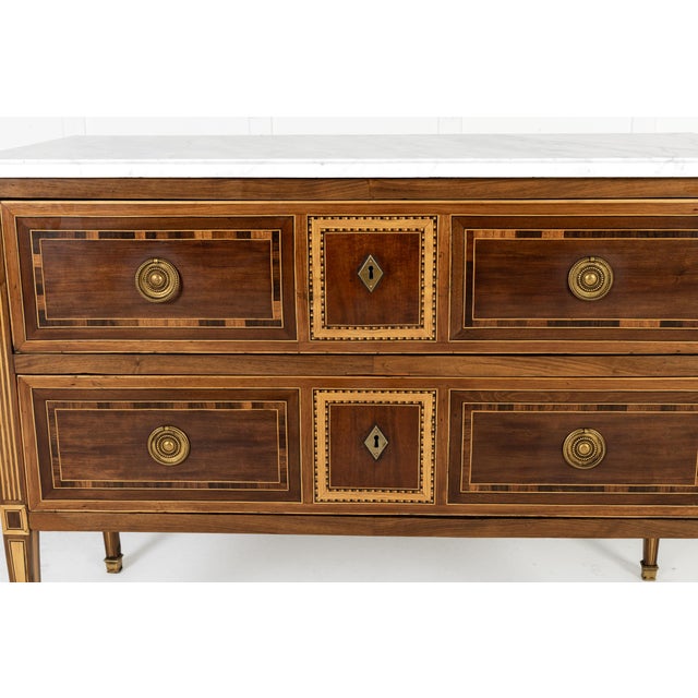 18th Century Italian Neoclassical Inlaid Chest of Drawers, Set of 2 For Sale - Image 11 of 13