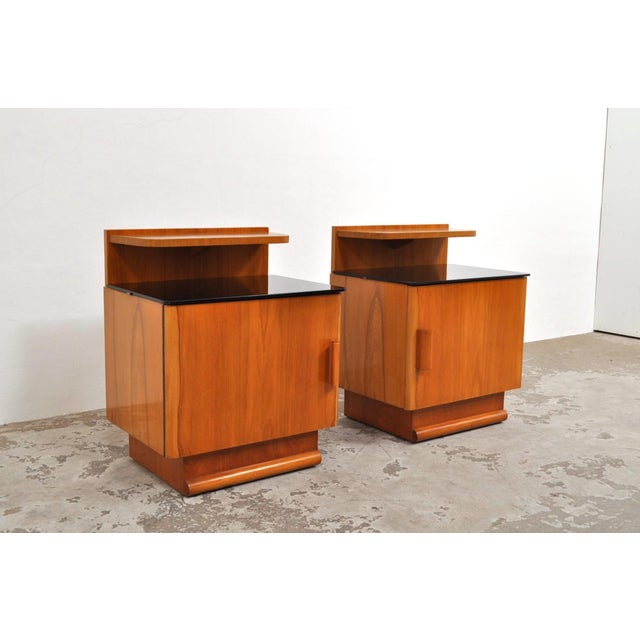 Art Deco Bedside Tables by Jindřich Halabala, 1940s, Set of 2 For Sale - Image 14 of 14
