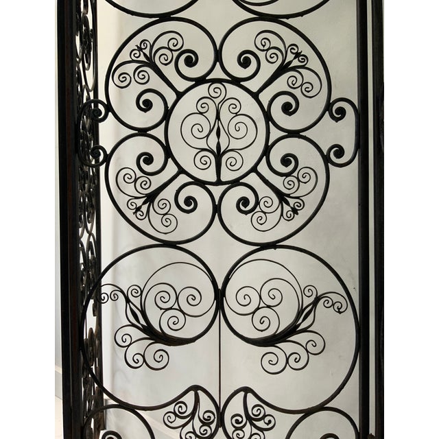 Metal Early 20th Century Spanish Cast and Forged Iron 3 Part Folding Screen For Sale - Image 7 of 8