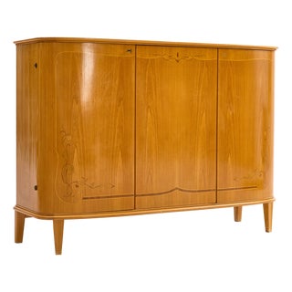 Swedish Grace Curved Cabinet, 1930s For Sale