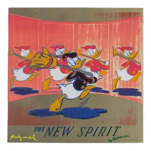 Andy Warhol Vintage 1986 Limited Edition Large Fine Art Lithograph Print " Donald Duck " 1982