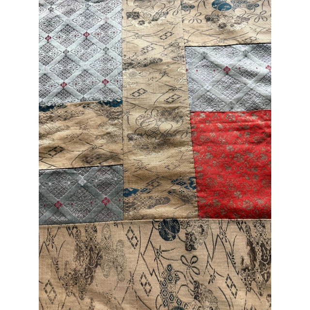 Mid-Century Modern Antique Japanese Silk Kesa Monk's Robe with Patchwork Meiji Era For Sale - Image 3 of 16