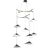 Daniel Becker 'Emily Vertikal 8' Chandelier in Anthracite/Oak for Moss Objects For Sale