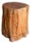 Side Table Solid Lychee Wood Natural Finish Modern Organic For Sale