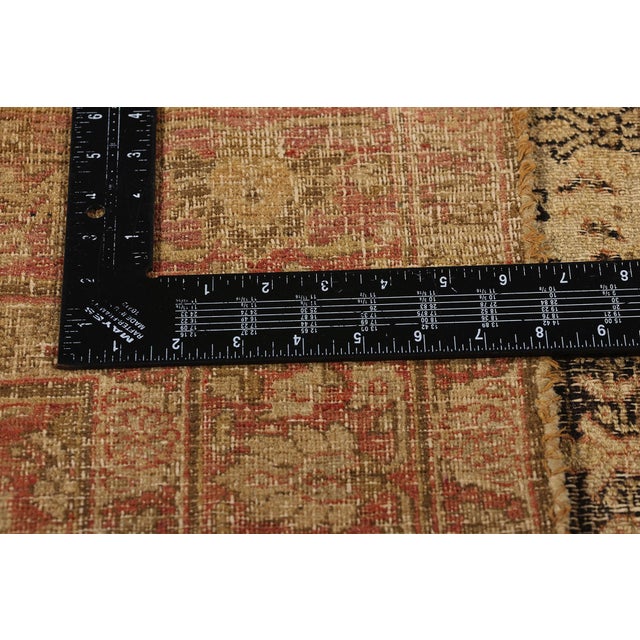 Distressed Antique Persian Mahi Tabriz Rug - 04'04 X 06'06 For Sale In Dallas - Image 6 of 9