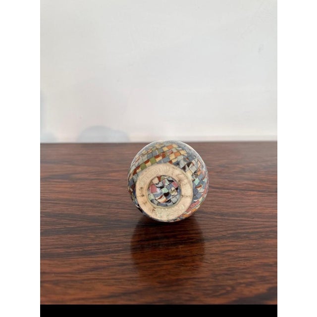 Earthenware Vase with Mosaic Mille Fiori by Gerbino for Vallauris, 1930 For Sale - Image 13 of 15