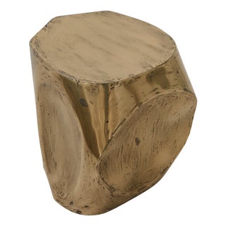 Small Side Table in Brass Resin Over Inox by Atelier Ellery For Sale