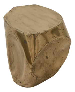 Small Side Table in Brass Resin Over Inox by Atelier Ellery