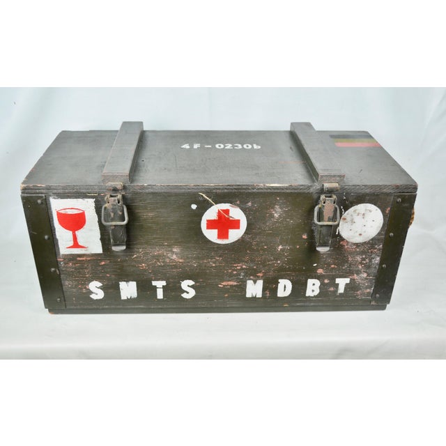 Belgian Military Wooden Box, 1960s For Sale - Image 13 of 13