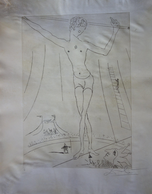Salvador Dali, L'équilibriste, Etching