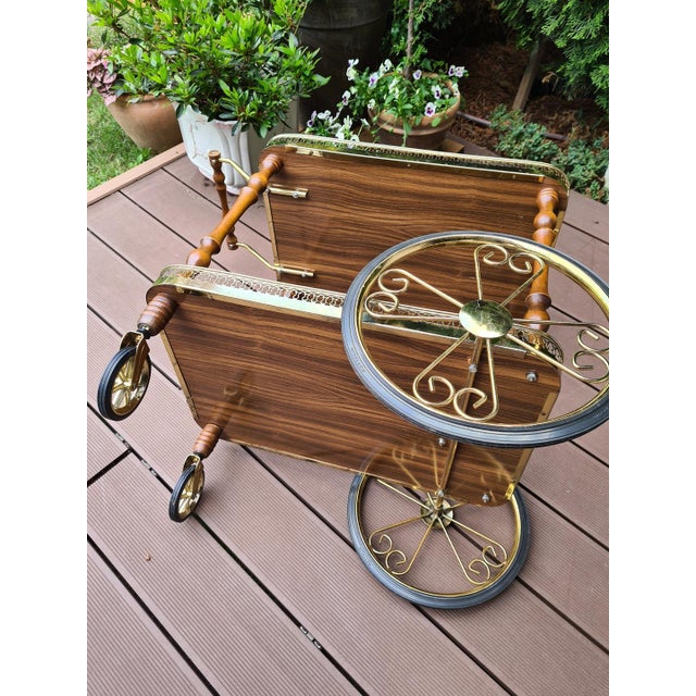 Hollywood Regency-Style Mobile Bar Cart, 1970s For Sale - Image 12 of 14