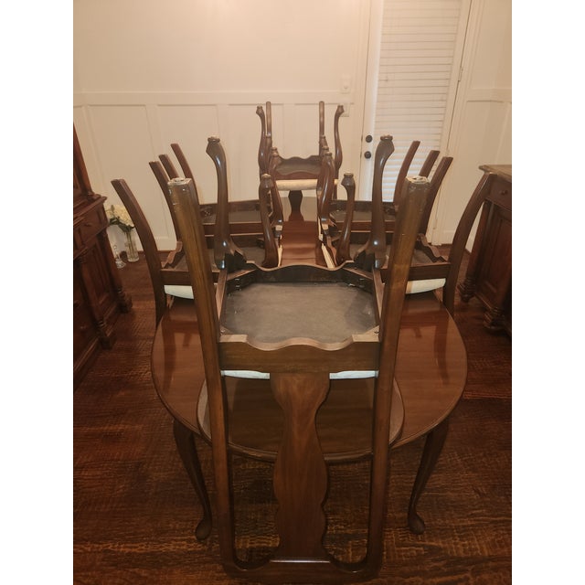 Vintage Harden Furniture Extension Dining Table and Chairs and Pads For Sale - Image 16 of 18