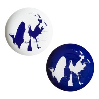 Dessert Neige Plates by Charlotte Prerriand for Cassina, Set of 2 For Sale