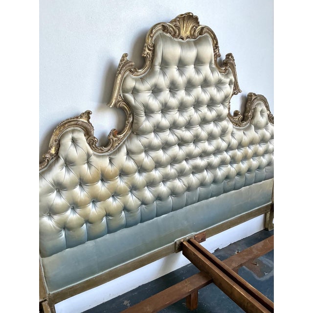 Vintage Rococo King Size Tufted Headboard For Sale - Image 12 of 14