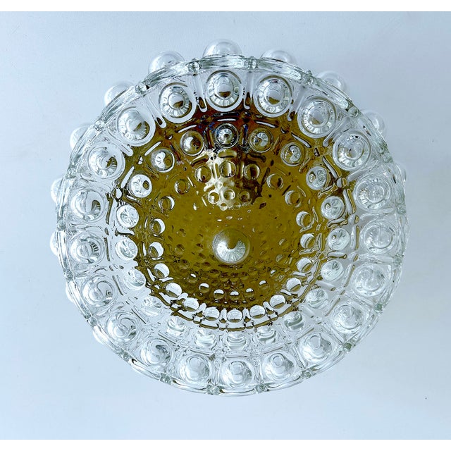 Gold Vintage Bubble Glass Flush Mount from Erco, 1970s For Sale - Image 8 of 17