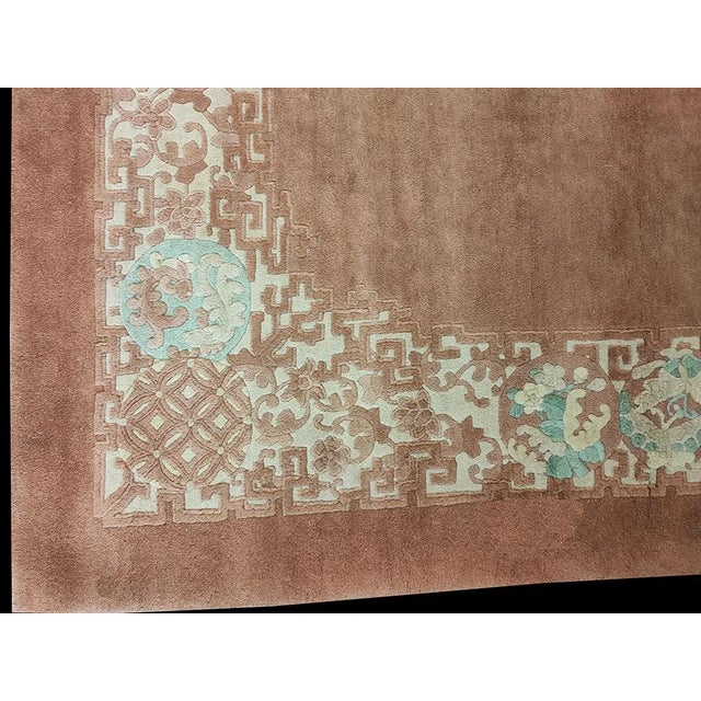 Amber 1930s Chinese Art Deco Carpet For Sale - Image 8 of 9