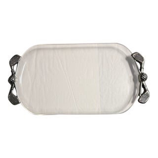 Vintage Grainware Lucite Serving Tray With Golf Club Handles For Sale