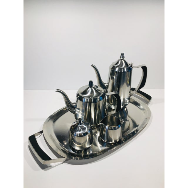 1970s Oneida Stainless Steel Coffee and Tea Service Set of 5 Chairish