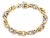 Infinity 14k Two Tone Gold Link Chain Bracelet For Sale