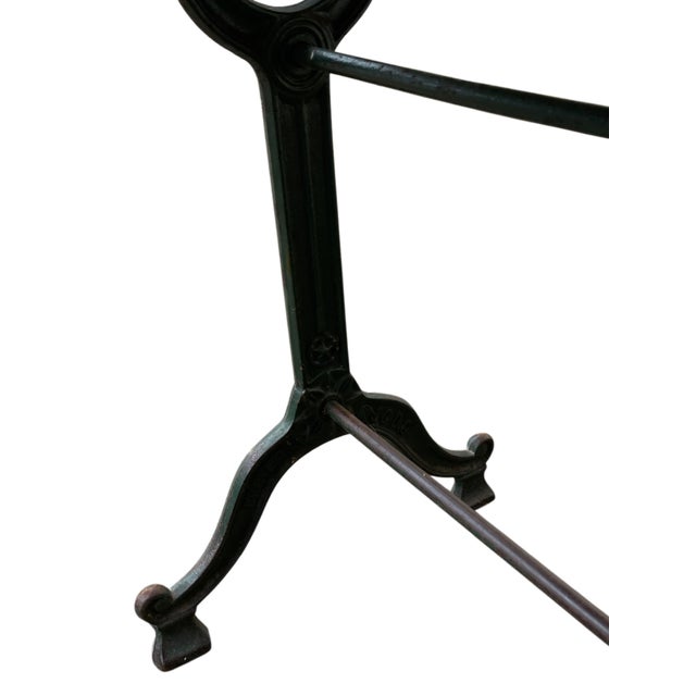 Antique Bistro Table in Engraved Wrought Iron, 1950s For Sale - Image 6 of 8
