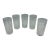 Mid 20th Century Cut Crystal Highball Tumblers With Diamond Pattern - 5 Piece Set For Sale