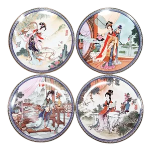 Vintage Porcelain Decorative Plates Beauties of the Red Mansion Series Imperial Jingdezhen