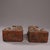 Pair of Vintage Chinese Bronze Foo Dogs - Mud-Gold & Cinnabar Guardian Lions For Sale - Image 4 of 9