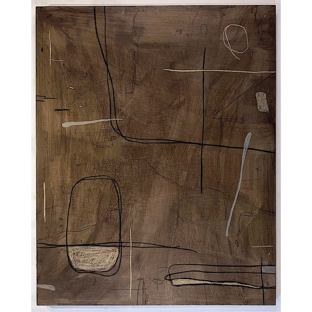 Contemporary Dusk by Murray Duncan Mixed Media Abstract Geometric on Canvas For Sale - Image 3 of 3