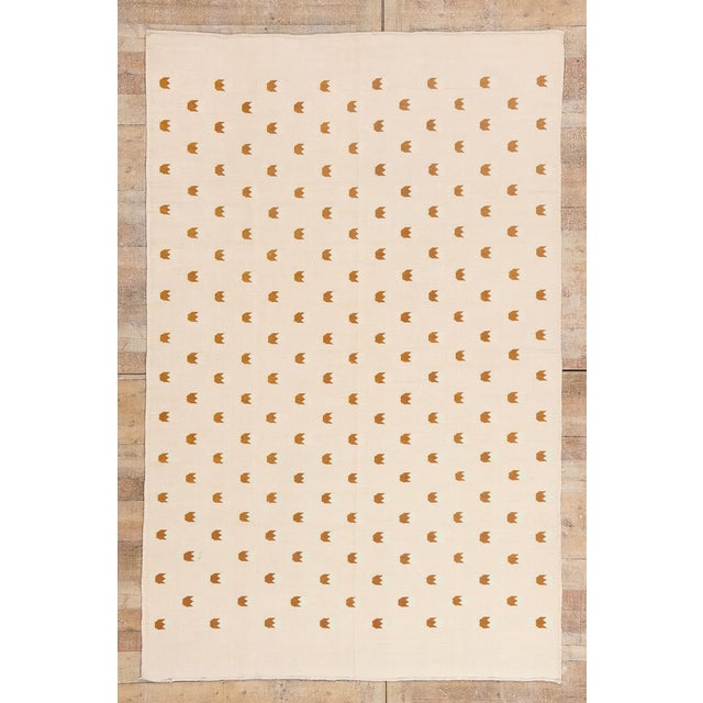 Vintage Indian Dhurrie Rug, 05'08 X 08'09 For Sale - Image 10 of 10