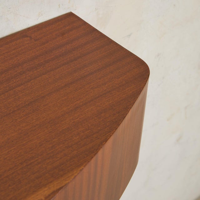 Italian Two-Tone Mahogany Wall-Mounted Console, 1970s For Sale - Image 9 of 11