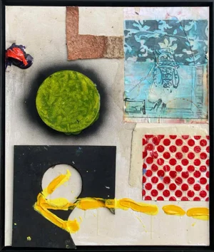 "Sublunary" Abstract Contemporary Multimedia Painting by Guy Lyman, Framed
