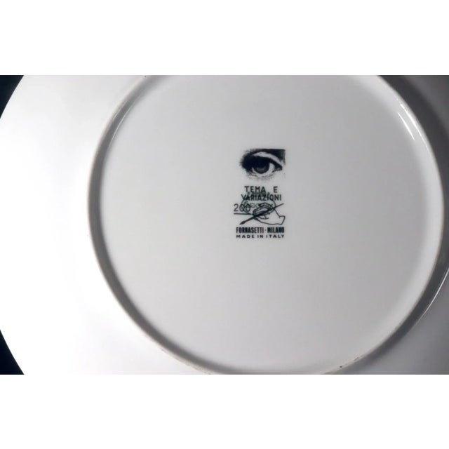 Ceramic Fornasetti Themes & Variation Porcelain Plate, Number 200 For Sale - Image 7 of 10