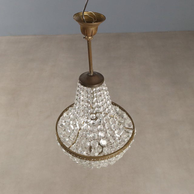 Hot Air Balloon Chandelier in Metal and Glass For Sale - Image 9 of 11