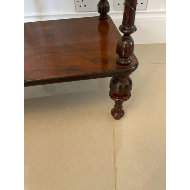 Antique Victorian Burr Walnut Whatnot Shelf For Sale - Image 12 of 13