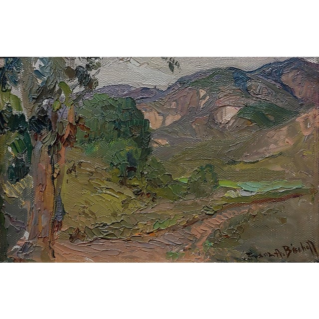 American Franz Bischoff -View of Green Valley -C.1905 California Oil Painting For Sale - Image 3 of 9