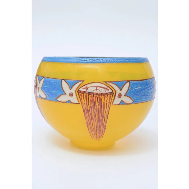 Early 20th Century French Art Deco Signed Andre Delatte Hand Blown Glass Bowl For Sale - Image 5 of 11